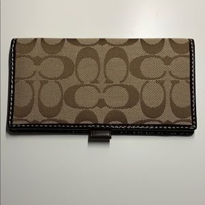 Coach Check Book Cover